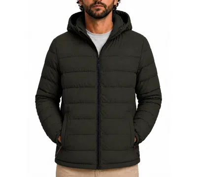 Hawke & Co. Men's Bryant Stretch Insulated Hooded Jacket In Loden