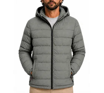 Hawke & Co. Men's Bryant Stretch Insulated Hooded Jacket In Moon Gray