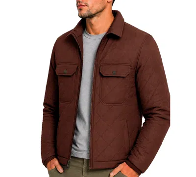 Hawke & Co. Men's Diamond Quilted Heritage Jacket In Maple Syrup