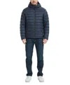 Hawke & Co. Men's Sherpa Lined Hooded Puffer Jacket In Hawke Navy