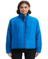 Hawke & Co. Women's Crinkle Oversized Quilted Jacket In Blue