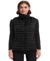 Hawke & Co. Women's Rail Quilt Packable Puffer Vest In Black