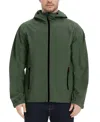 Hawke & Co. Men's All-season Lightweight Stretch Hooded Rain Jacket In Black Forest