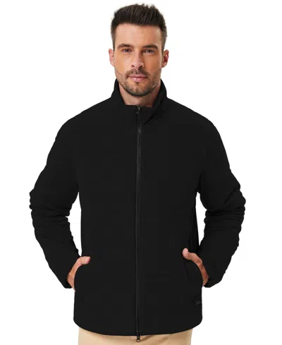 Hawke & Co. Men's Quilted Stretch Full-zip Jacket In Black