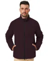 Hawke & Co. Men's Quilted Stretch Full-zip Jacket In Burgundy