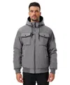 Hawke & Co. Men's Soft-shell Hooded Sherpa Jacket In Sharkskin