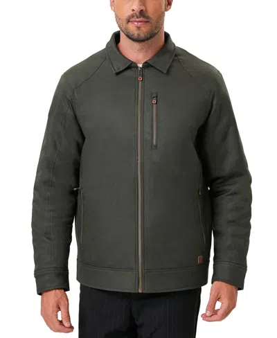 Hawke & Co. Men's Flannel Lined Chore Jacket In Loden