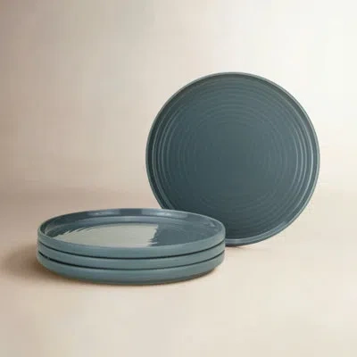 Hawkins New York Essential 8.5'' Stoneware Salad Or Dessert Plate , Set Of 4 In Blue