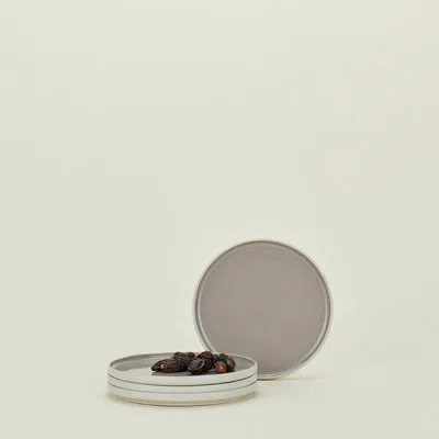 Hawkins New York Essential Dinnerware 8.5'' Stoneware Salad Or Dessert Plate , Set Of 4 In Gray