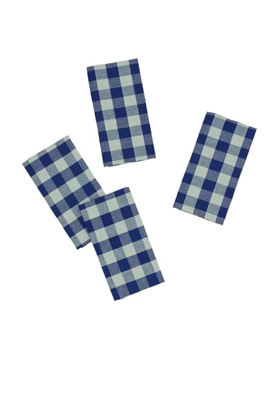 Hawkins New York Essential Gingham Dinner Napkin In Sky & Blue