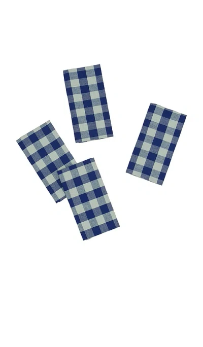 Hawkins New York Essential Gingham Dinner Napkin In Sky & Blue