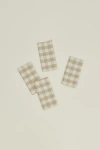 Hawkins New York Essential Gingham Dinner Napkins In Ivory/flax At Urban Outfitters