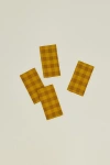Hawkins New York Essential Gingham Dinner Napkins In Mustard/bronze At Urban Outfitters