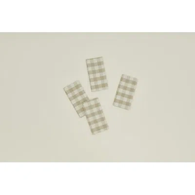 Hawkins New York Essential Gingham Dinner Napkins In Ivory,flax