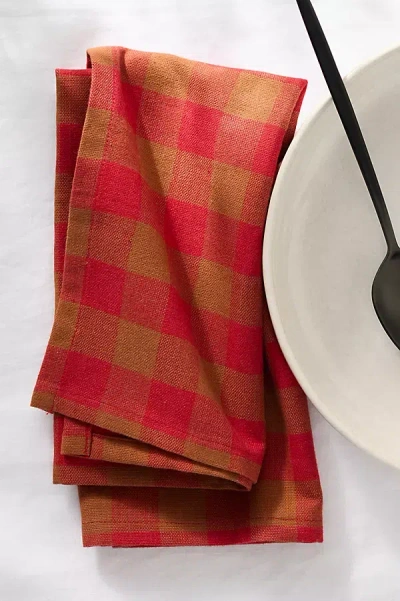 Hawkins New York Essential Gingham Dinner Napkins, Set Of 4 In Red