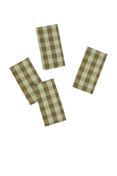 Hawkins New York Essential Gingham Dinner Napkins Set Of 4 In Multi
