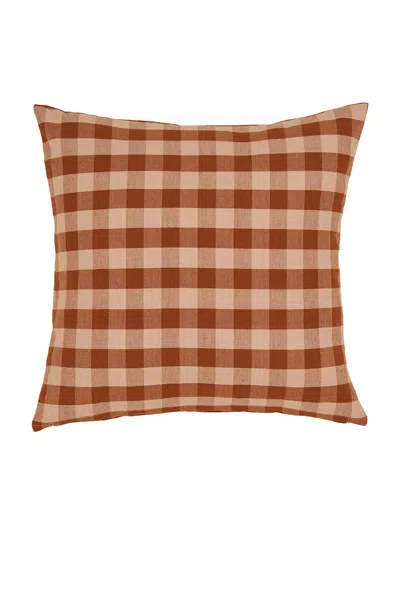 Hawkins New York Essential Gingham Pillow In Blush & Terracotta
