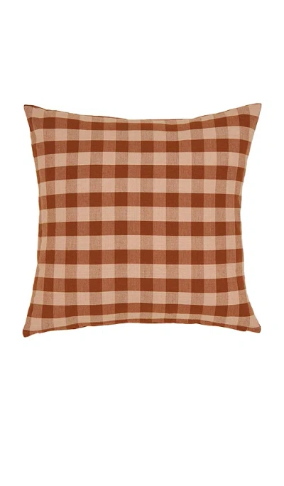 Hawkins New York Essential Gingham Pillow In Blush & Terracotta