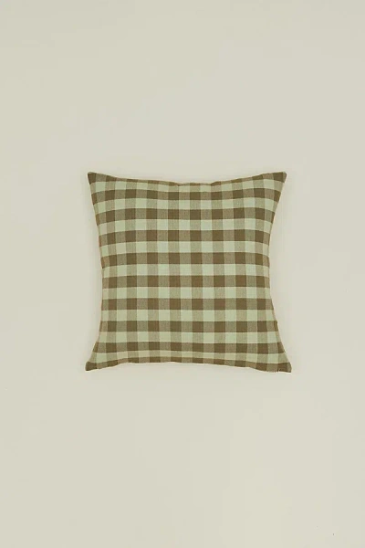Hawkins New York Essential Gingham Pillow In Sage/olive At Urban Outfitters