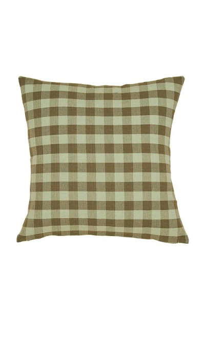 Hawkins New York Essential Gingham Pillow In Olive & Sage