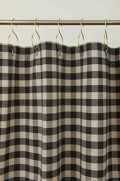 Hawkins New York Essential Gingham Shower Curtain In Light Grey/black At Urban Outfitters
