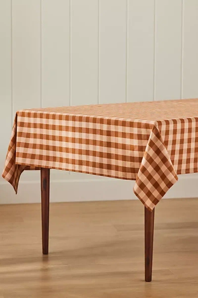 Hawkins New York Essential Gingham Tablecloth In Brown