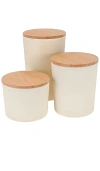 Hawkins New York Essential Set Of 3 Lidded Containers In Ivory
