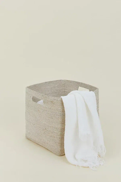 Hawkins New York Essential Square Sea Grass Basket In White At Urban Outfitters