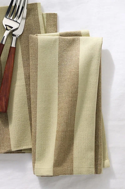 Hawkins New York Essential Striped Dinner Napkins, Set Of 4 In Green