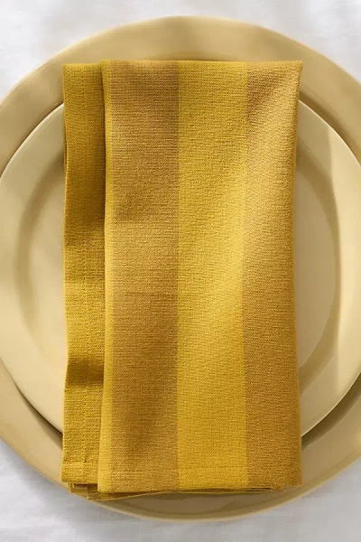 Hawkins New York Essential Striped Dinner Napkins, Set Of 4 In Yellow