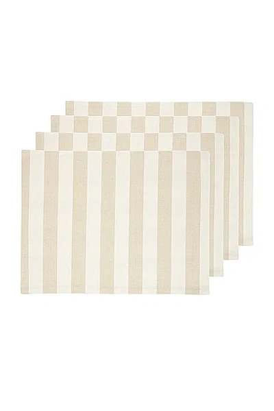 Hawkins New York Essential Striped Set Of 4 Placemats In White