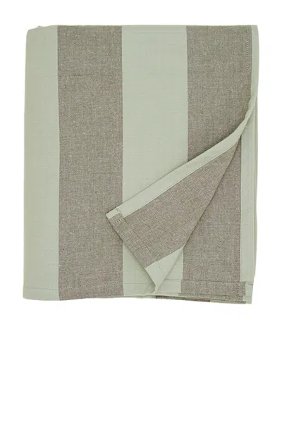 Hawkins New York Essential Striped Tablecloth In Sage & Olive