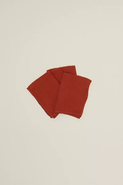 Hawkins New York Simple Linen Napkin In Red