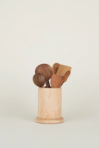 Hawkins New York Simple Maple Wood Utility Canister In Neutral