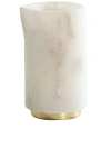 Hawkins New York Simple Marble And Brass Creamer In White