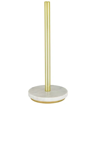 Hawkins New York Simple Marble + Brass Paper Towel Holder In N,a