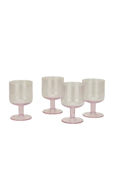 Hawkins New York Simple Seeded Glassware Set Of 4 In Neutral