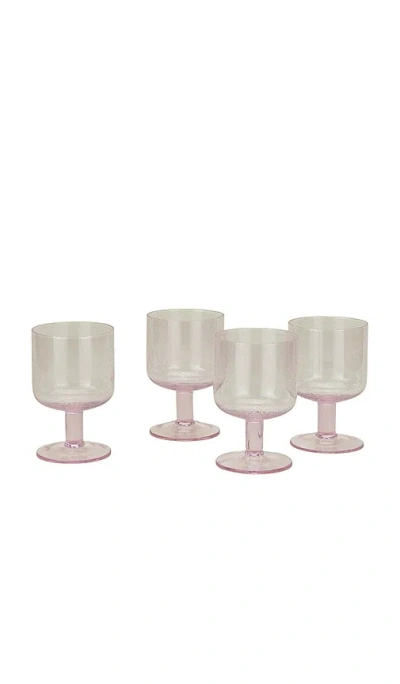 Hawkins New York Simple Seeded Glassware Set Of 4 In Multi