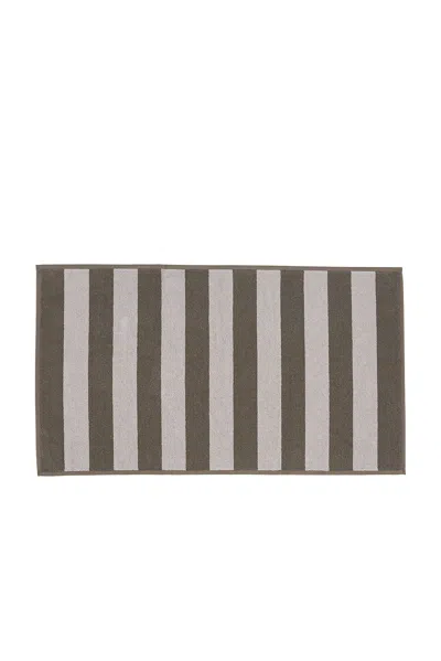 Hawkins New York Simple Striped Terry Towel Bath Sheet In Light Grey & Dark Grey