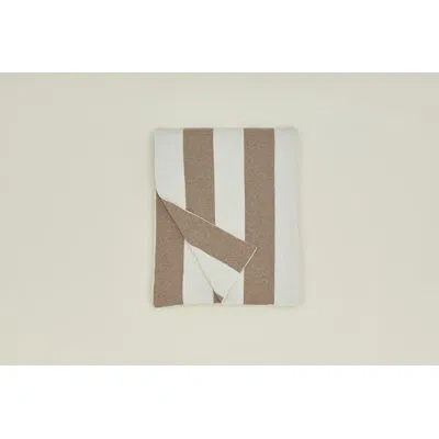 Hawkins New York Simple Striped Throw Blanket In Ivory,flax