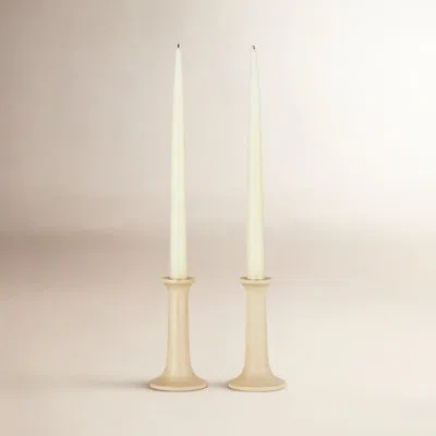 Hawkins New York Solid Wood Tabletop Candlestick In Maple