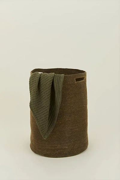 Hawkins New York Woven Sea Grass Essential Hamper In Olive At Urban Outfitters In Green