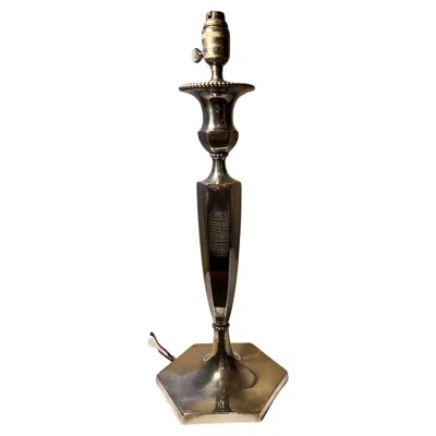 Pre-owned Hawksworth, Eyre & Co. Ltd. Silver Plated Table Lamp In Black
