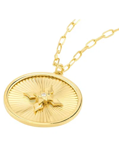 Hawley St 14k 0.01 Ct. Tw. Diamond Religious Necklace In Gold