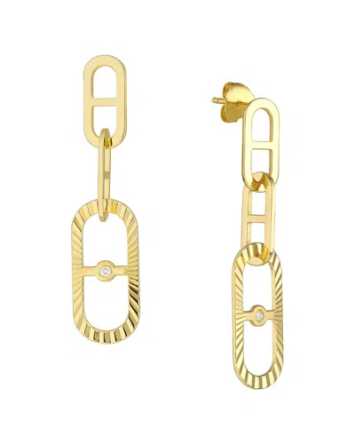 Hawley St 14k 0.03 Ct. Tw. Diamond Geometric Earrings