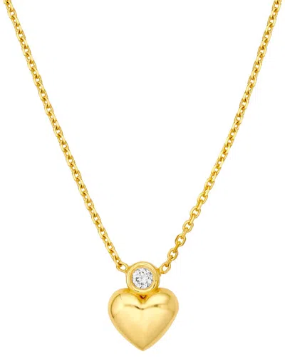 Hawley St 14k 0.03 Ct. Tw. Diamond Heart Necklace In Gold