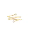 Hawley St Diamond Wrap Around Bypass Ring In Gold