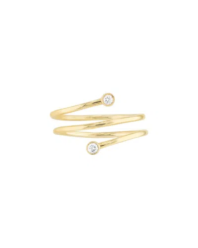 Hawley St Diamond Wrap Around Bypass Ring In Gold