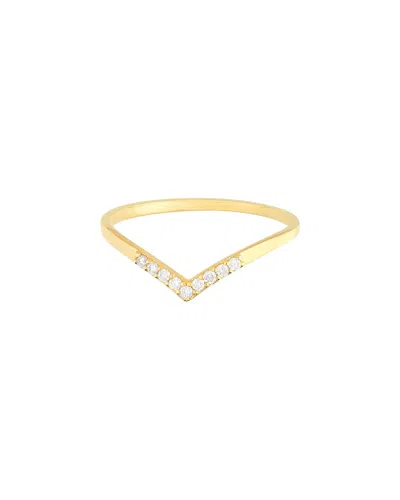 Hawley St Diamond Chevron Ring In Gold