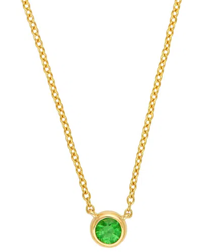 Hawley St 14k 0.13 Ct. Tw. Tsavorite Bezel Necklace
